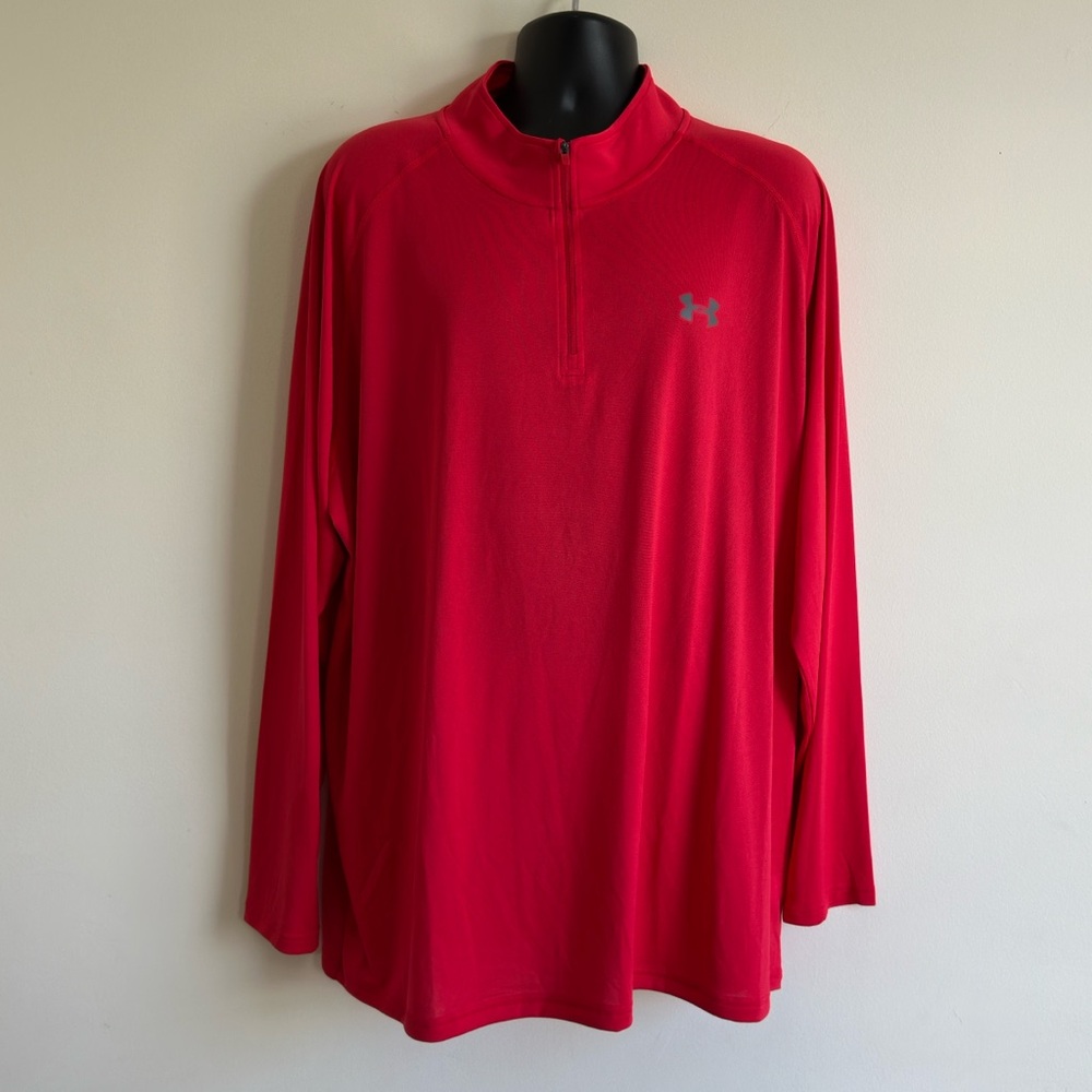 Under Armour || Men's Red Long Sleeve Pullover Sz 4 Xl